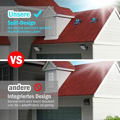 Miniatura 3 de MPJ Luz solar para exteriores, 56 luces LED solares exteriores con detector de movimiento, IP65 impermeable, ángulo de iluminación de 120, luz solar