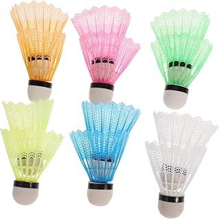 12 Pack Badminton Shuttlecocks Nylon Plastic Replacement Birds Sturdy for Play