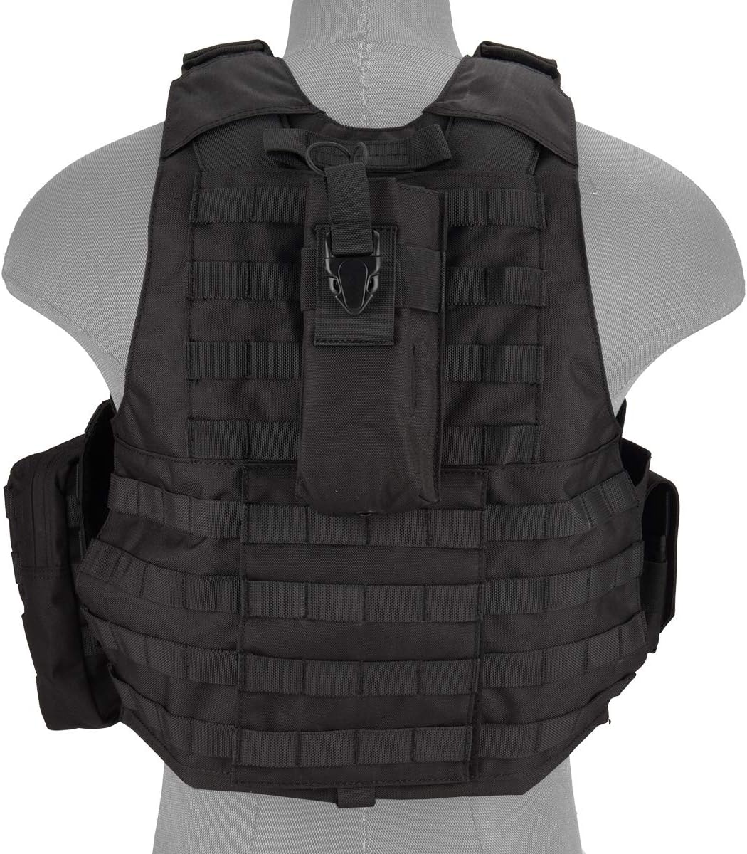 Lancer Tactical 1000D Nylon Tactical Strike Airsoft Vest (Black)