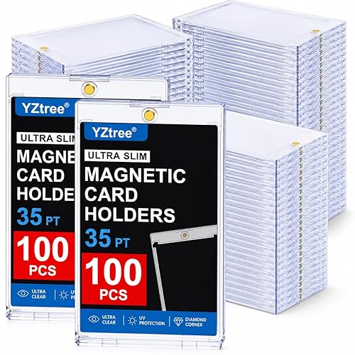 100ct Magnetic Trading Card Holders: 35pt One Touch Card Holder,