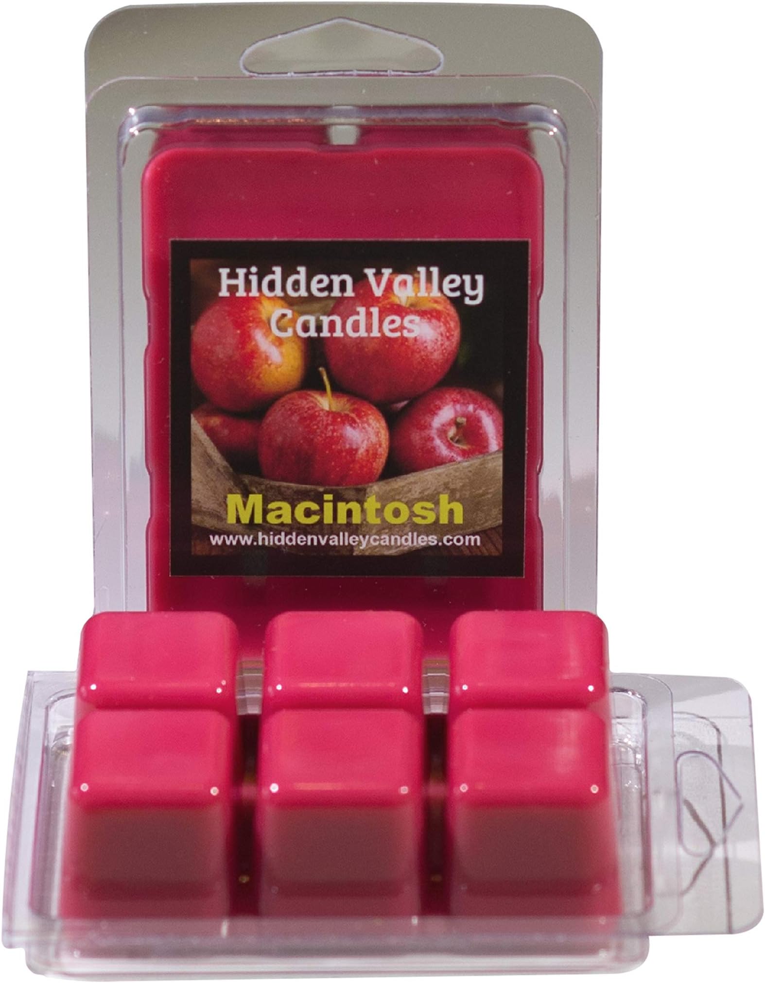 MACINTOSH 2 PACK DOUBLE SCENTED WAX MELTS, YOU WILL THINK THERE IS A APPLE ORCHARD IN YOUR HOUSE.