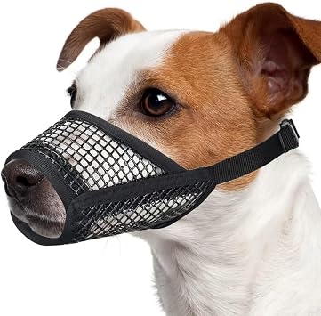Dog Muzzle,Suitable for Small, Medium, and Large Dog,Prevent Biting, Barking, and Gnawing,Adopt a Soft mesh Muzzle,Allow Panting Drinking M-Snout 714-8