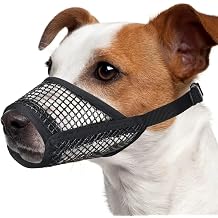 Dog Muzzle,Suitable for Small, Medium, and Large Dog,Prevent Biting, Barking, and Gnawing,Adopt a Soft mesh Muzzle,Allow Panting Drinking M-Snout 714-8
