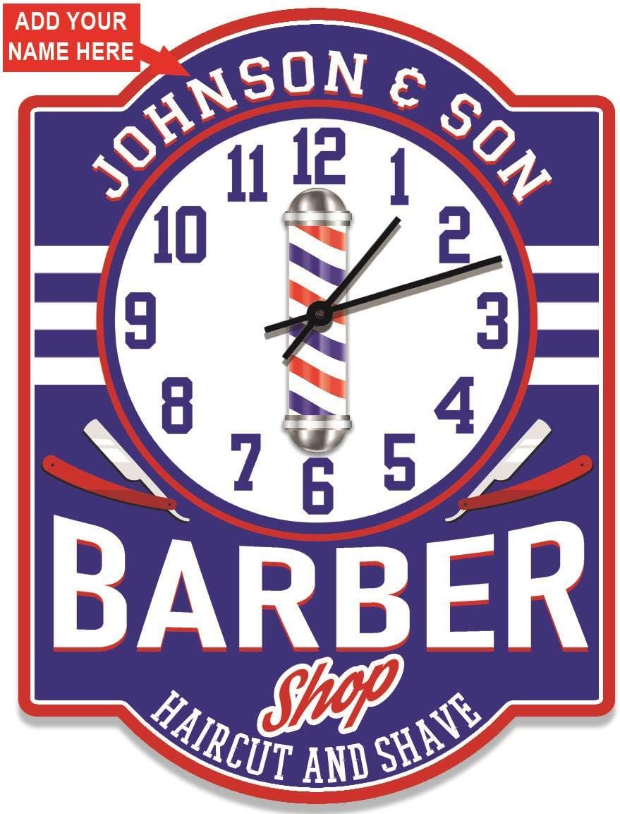 Barber Beauty Shop Wall Clock - Personalized.