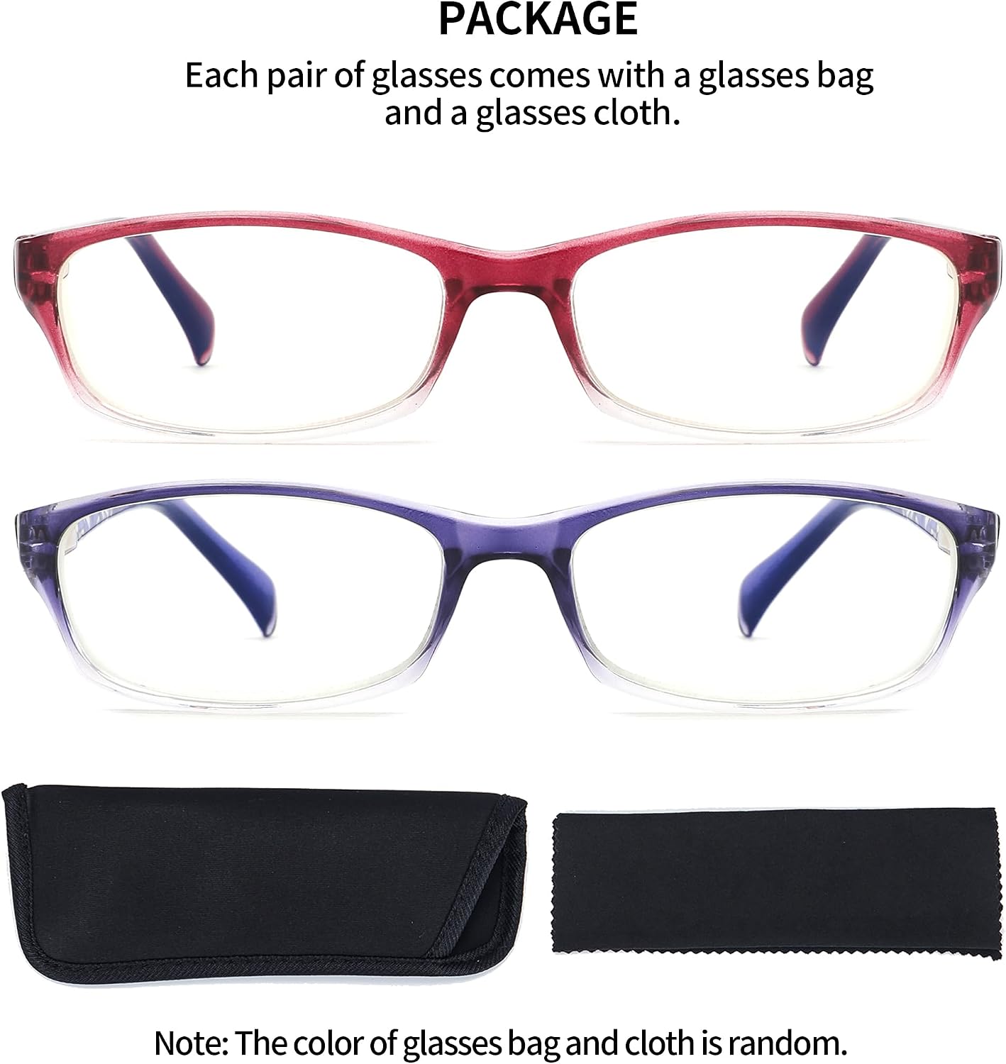 5-Pack Reading Glasses for Women, Blue Light Blocking Eyeglasses with 5 fashion colors, Anti Eyestrain, L-L010 image 4