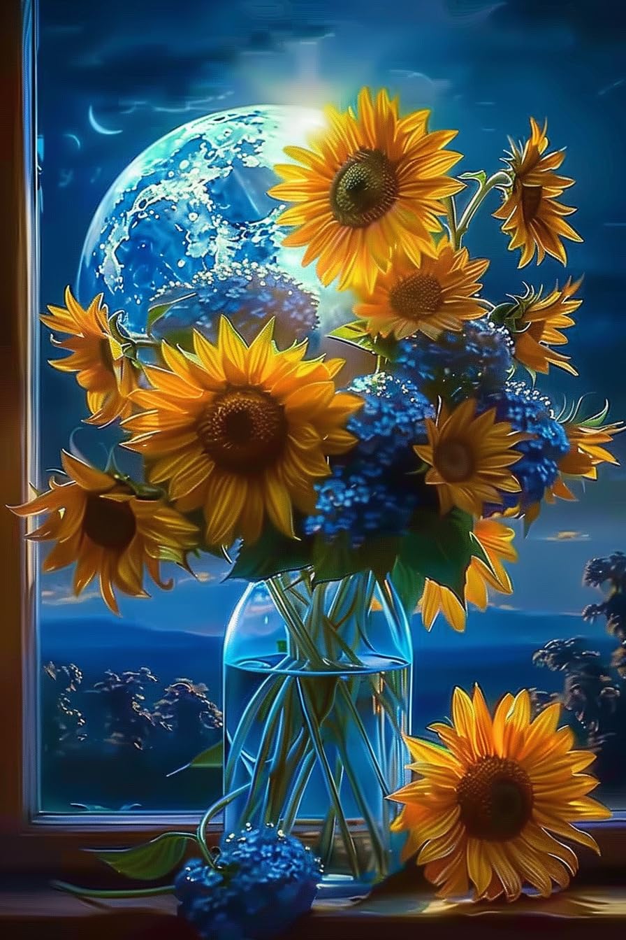 Radiant Sunflower Vases 1000 Piece Puzzle - Challenging Art Jigsaw For Adults