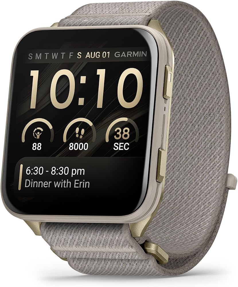 Garmin Venu® X1, 얇고 가벼운 스마트워치, 51mm, 소프트 골드/프렌치 그레이 — 사진 1