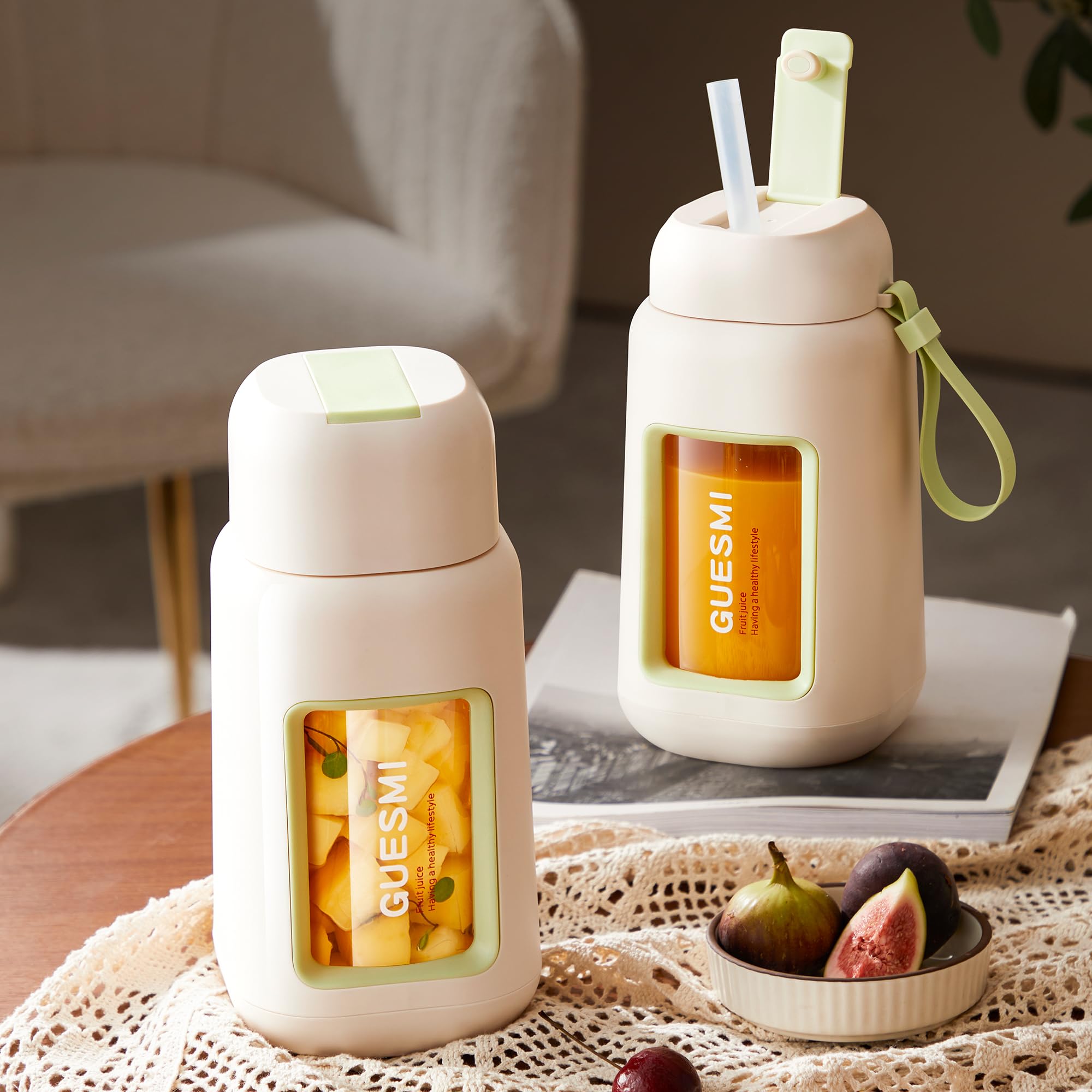 Portable Blender, Cordless, Personal Blender-for Shakes & Smoothies, BPA Free, Leakproof-Lid & Sip Spout, USB-C Rechargeable & Self Cleaning - Travel Blenders with 26 Sharp Blades