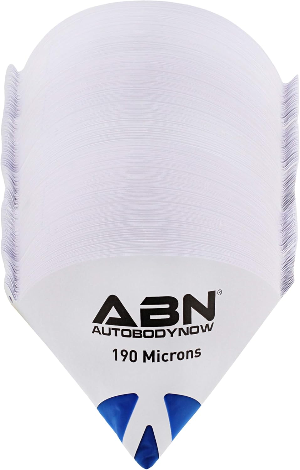 ABN Paint Strainer Mesh Funnel, 190 Micron 250ct Disposable Filters Cone Blue Mesh Strainers