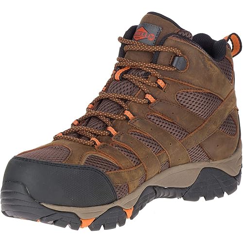 Merrell Men's Moab Vertex Mid Waterproof Composite Toe Construction Boot