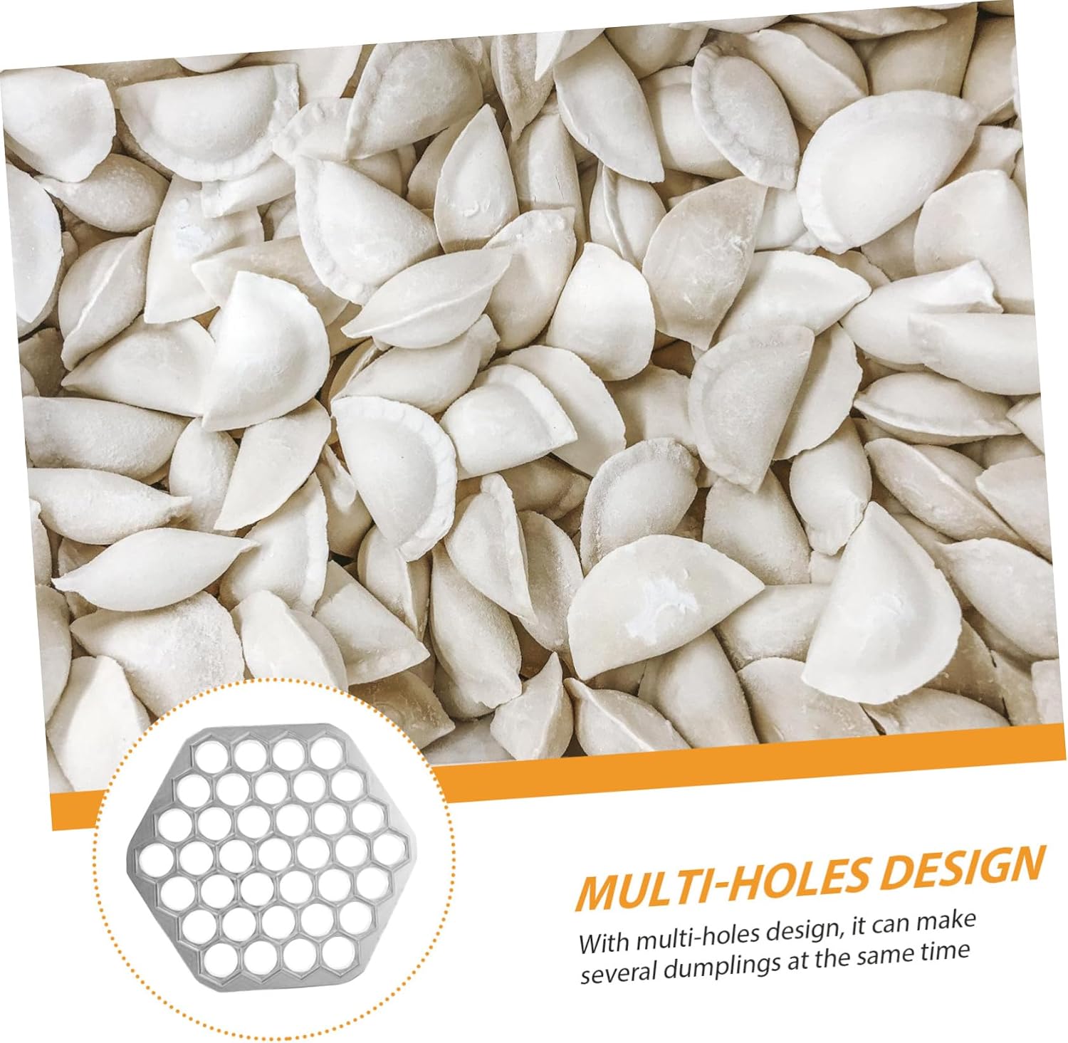 Cabilock Multi-Hole Dumpling Maker for Easy Homemade Alternative Reusable Household Mold Stainless Steel Kitchen Tool for Family Cooking