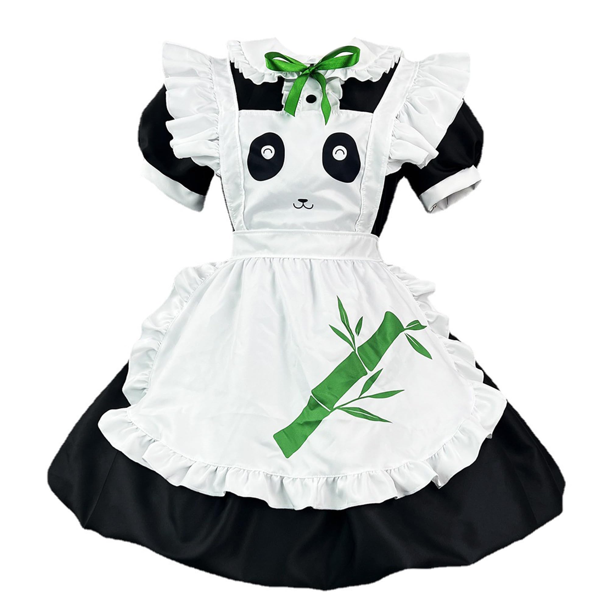 Letuwj Costume de soubrette panda pour femme avec jupe à bulles