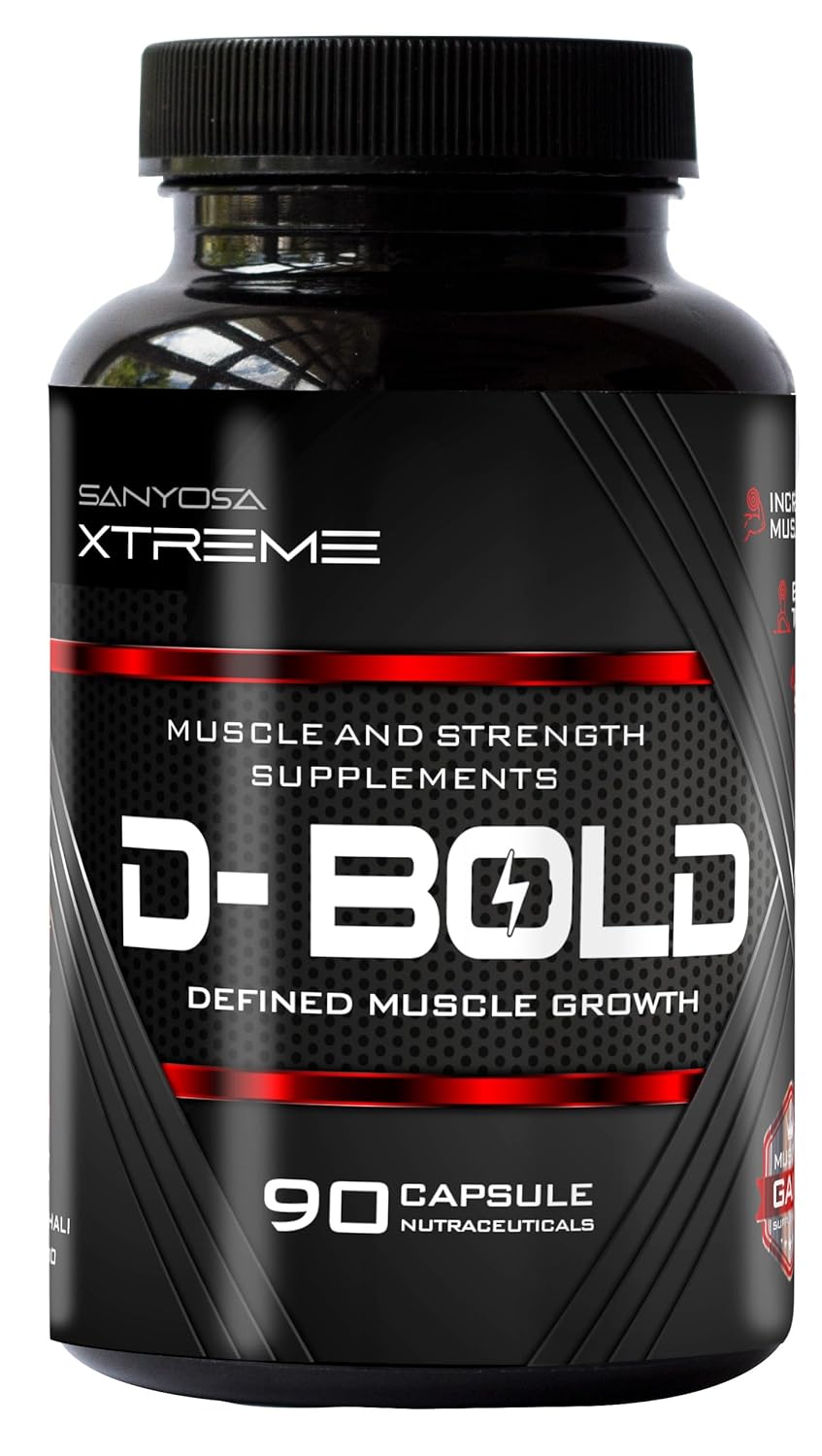 Sanyosa Extreme D-BOLD Mass & Weight Gainer (90 Capsules, Pack of 1) | Fast Weight & Muscle Gain, Stamina & Strength, a Natural Alternative for Bulking for Men & Women Sanyosa Extreme D-BOLD Mass & Weight Gainer (90 Capsules, Pack of 1) | Fast Weight & Muscle Gain, Stamina & Strength, a Natural Alternative for Bulking for Men & Women