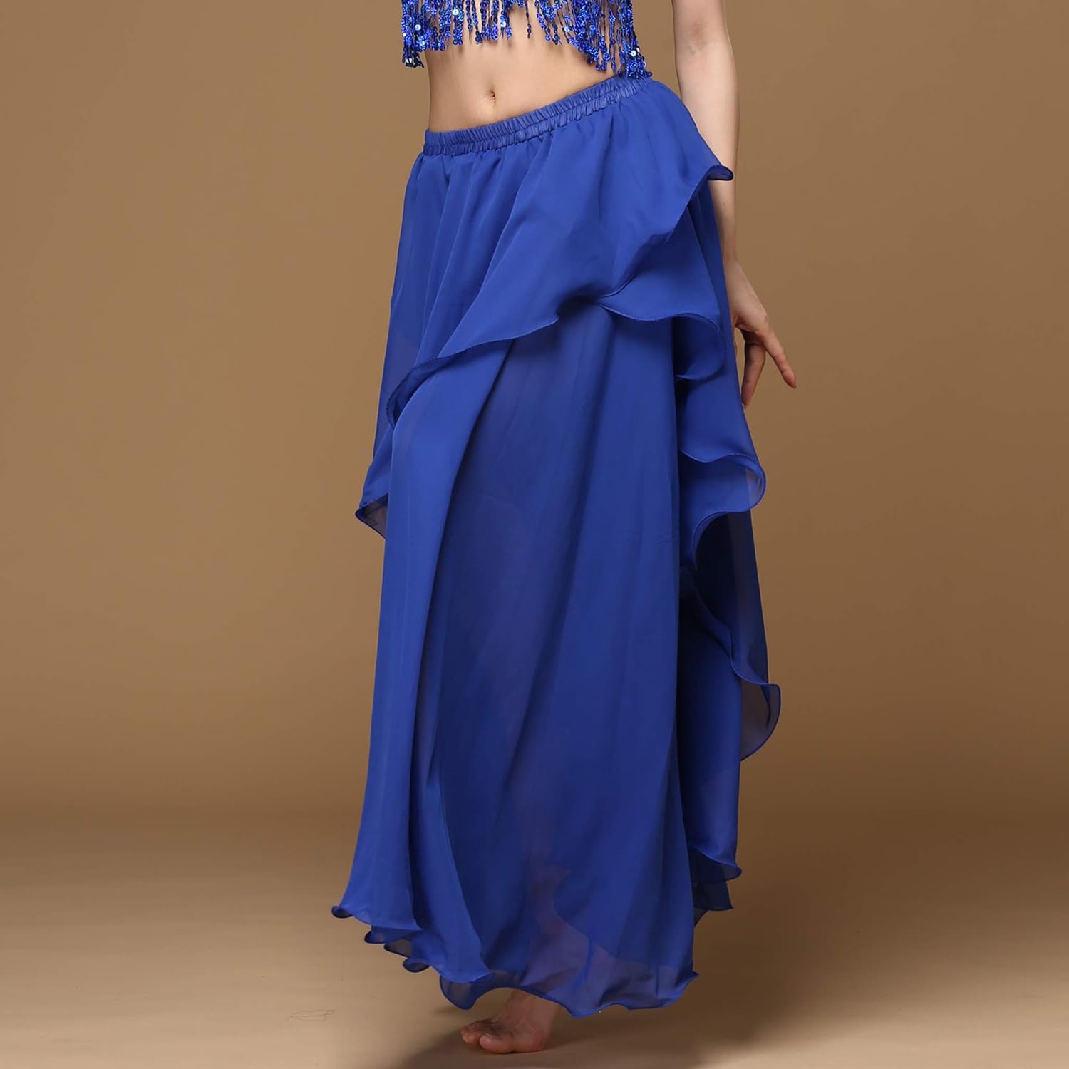 Wuchieal Women's Fairy Belly Dance Skirt Large Swing Skirts Women Belly Dancing Practice Skirt (Navy Blue, One Size) : Clothing, Shoes & Jewelry