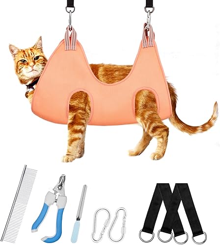 Hamaca de aseo para gatos, gatos y cuidado de las orejas, recomendada por peluqueros