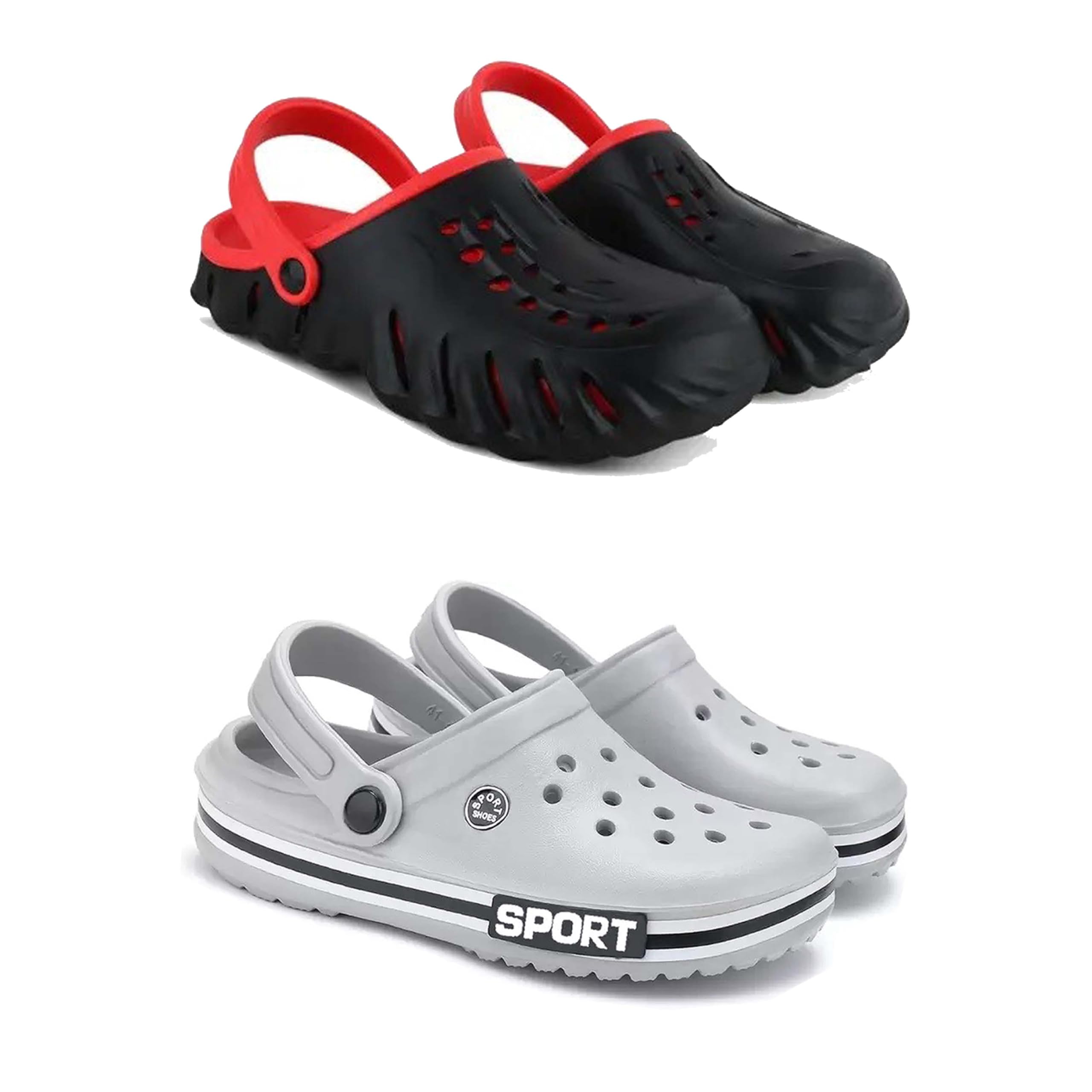 Men's Sandals Clogs| Lightweight Wear| Stylish & Easy to Wear For Men's PCV-SAN-(2-COMBO)-3148-3016