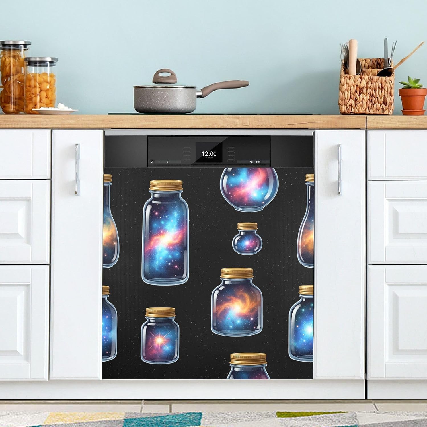 QUGRL Farm Animals Tractors Flowers Dishwasher Magnet Cover Front Door Decorative Refrigerator Covers Magnetic Sheet Sticker Wash Machine Fridge Panel Decal for Kitchen Appliance 23x26 in