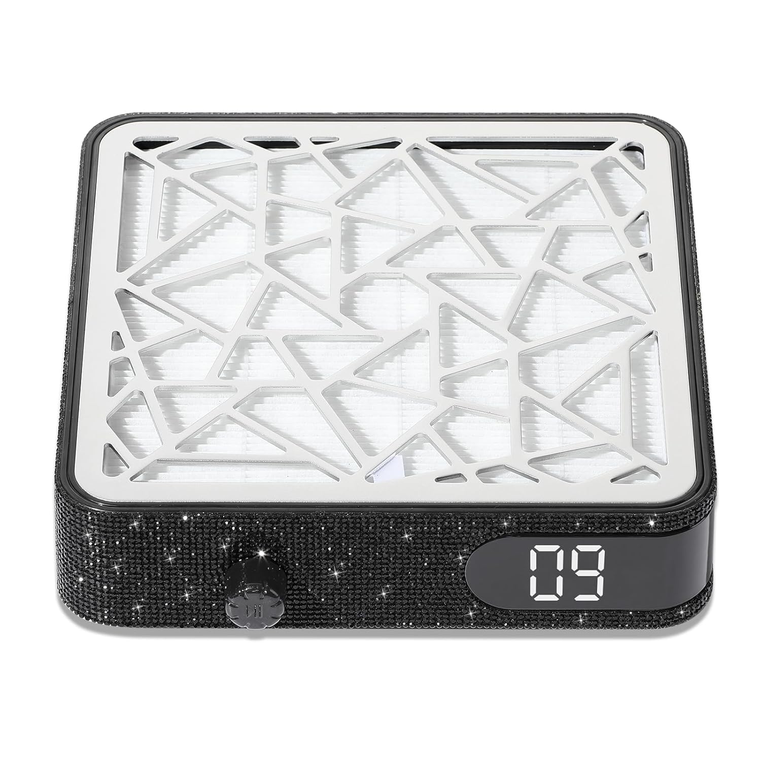 Nail Dust Collector, Powerful Vacuum Fan Vent Dust Collector Extractor Dust Suction Machine for Acrylic Nails Polishing, Nail Salon&Home, Black Diamond