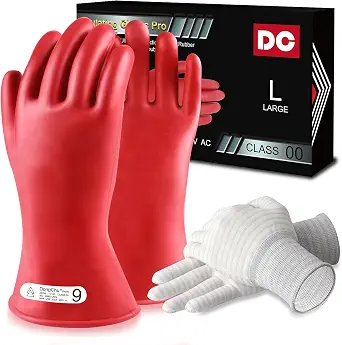 DongChu Natural Rubber Gloves High Voltage Electrical Insulating Linesmen's Gloves