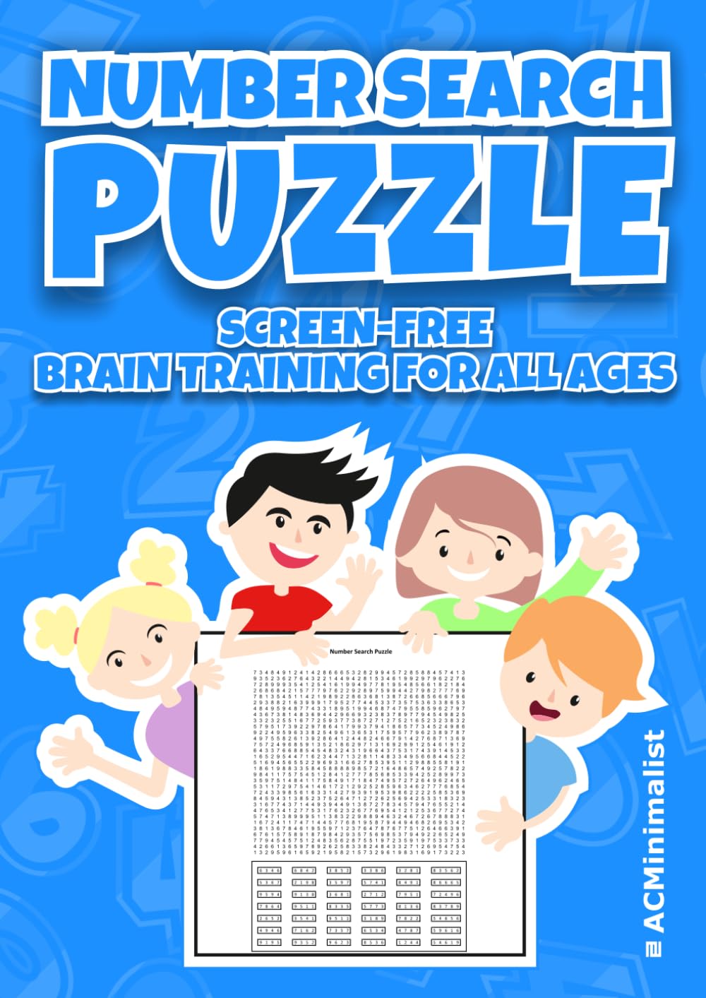 Number Search Puzzle Screen-Free Brain Training for All Ages: Number Puzzle Fun for Families, Adults & Seniors