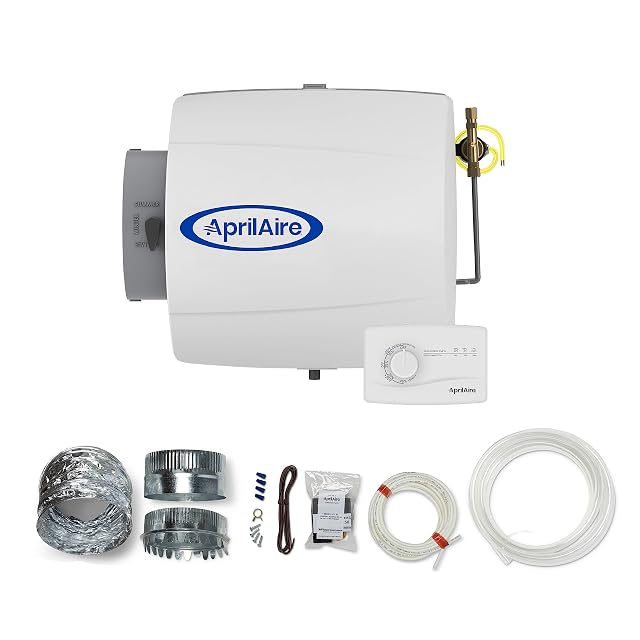 AprilAire 500M 12-gal Whole-House Small Bypass Evaporative Humidifier with Manual Control for up to 3 600 sq ft