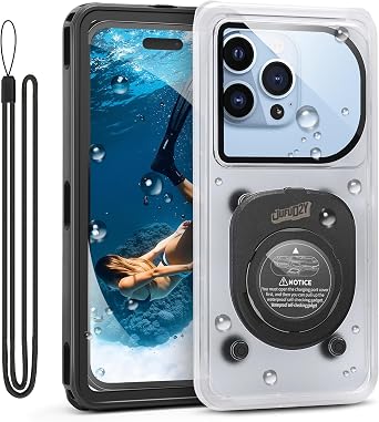 Waterproof Phone Case, IPX8 Underwater Floating Case for Snorkeling Swimming Beach Cruise Travel, Water Proof Dry Case for iPhone 16/15/14 Pro, Samsung Galaxy S26/S25/S24/S23/S22 Black
