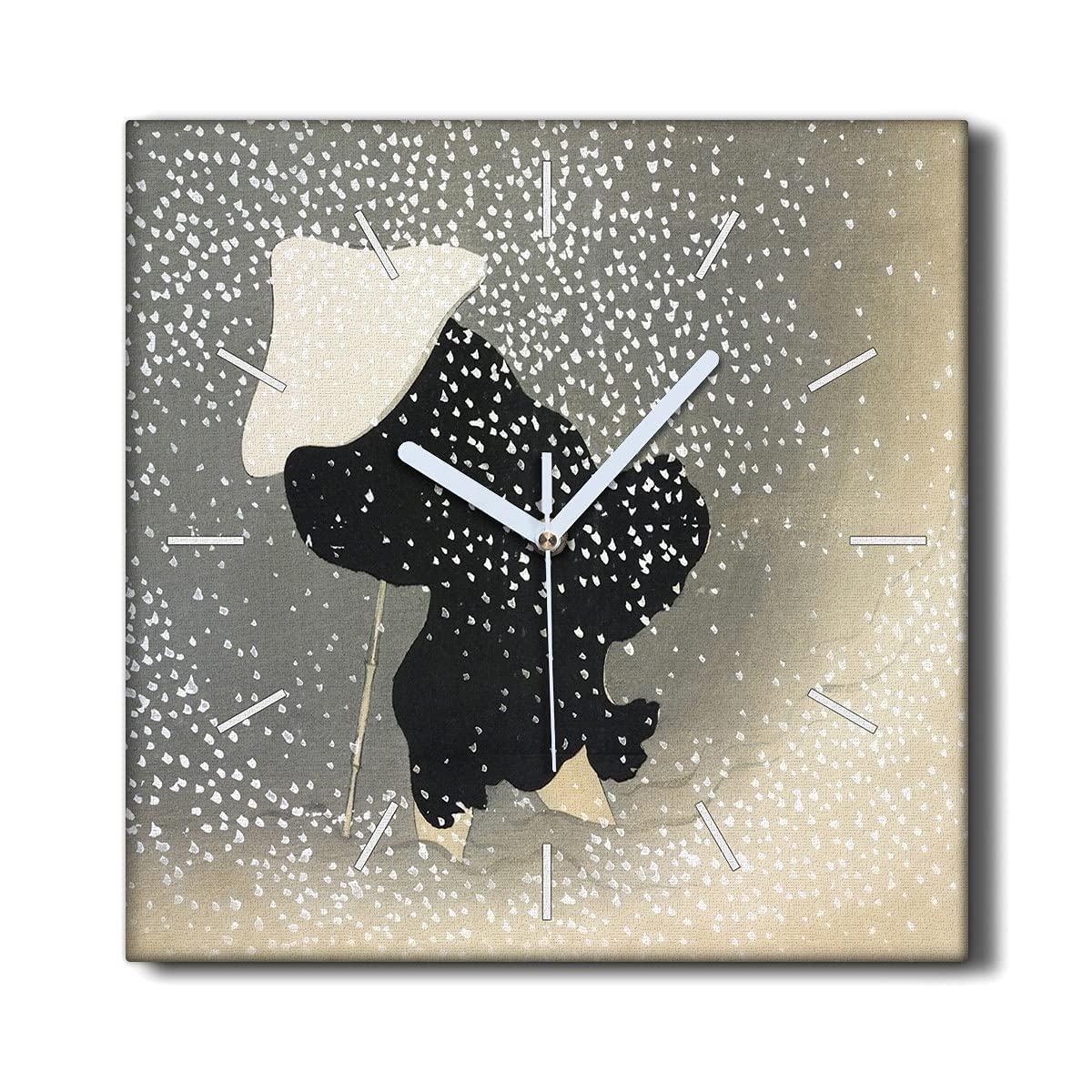 Toile décoration horloge murale premium 30x30 cm impression haute définition