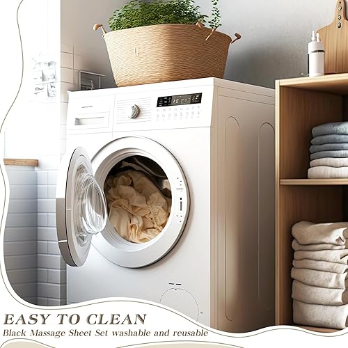 Miniatura 7 de Mixweer Juego de 9 piezas de 3 sábanas para mesa de masaje, incluye sábanas de masaje, funda para masaje, funda para reposo facial, funda para cama