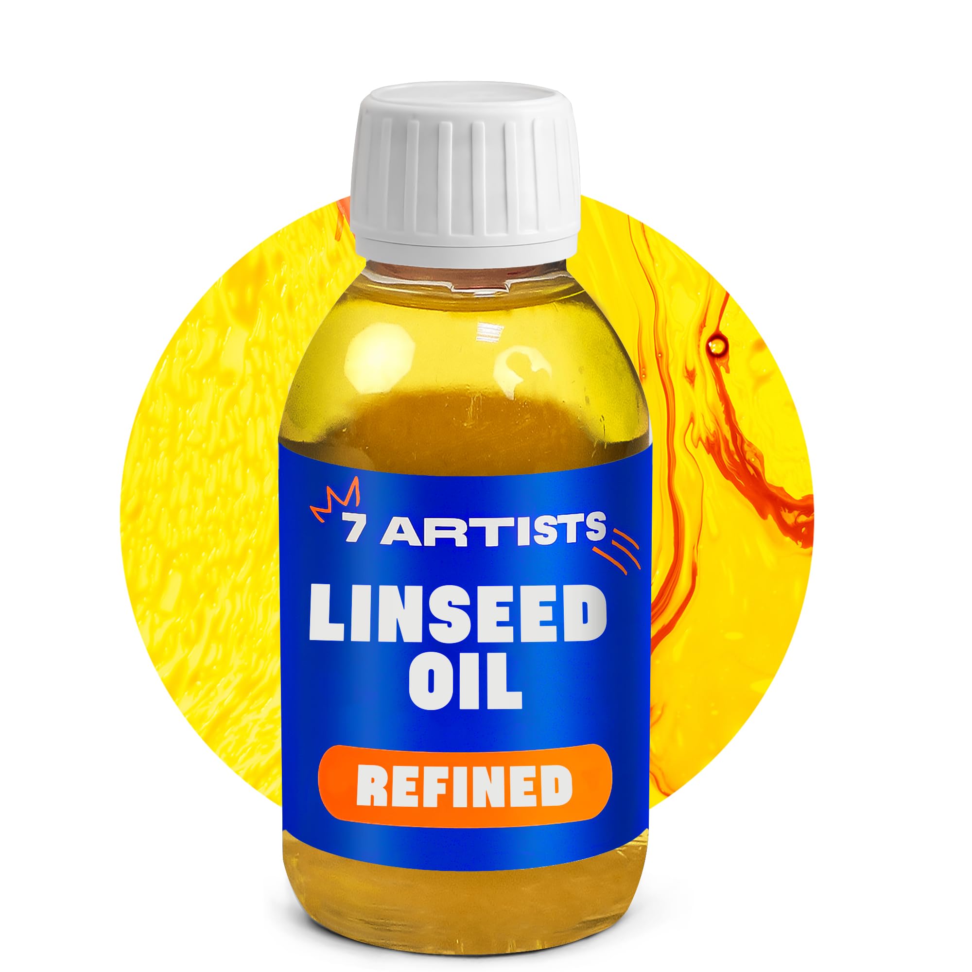 7 Artists Refined 125 Ml Premium Refined Linseed Oil For Oil Paint 125 Ml | Linseed Paint Medium, Thinner