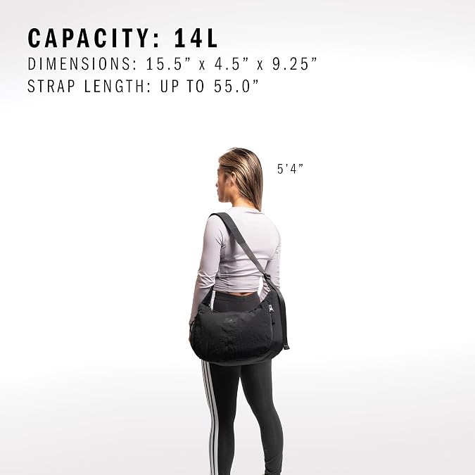 adidas Crescent Crossbody Shoulder Bag | Adjustable Strap, Secure Zip Pockets, Hands-Free Carry, Lightweight, Everyday & Game-Day Ready