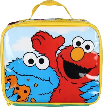 INTIMO Sesame Street Group Cookie Monster Elmo Big Bird 5 PC Mega Set Backpack Lunch Box Pencil Pouch Waterbottle Stickers 16