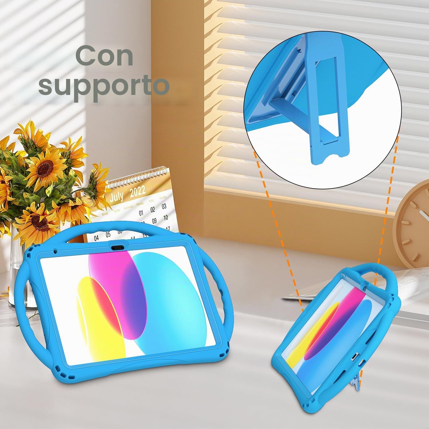 TOPESCT Custodia Per IPad 11a Gen 2025 E 10a Gen 2022 – Auto-accensione, Retro Trasparente E Supporto Per Pennino - 2