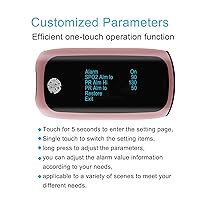 Vista 5 de Oxímetro de pulso recargable, monitor de oxígeno con punta de dedo, oxímetro de pulso con respiración, monitor de frecuencia respiratoria, oximetría