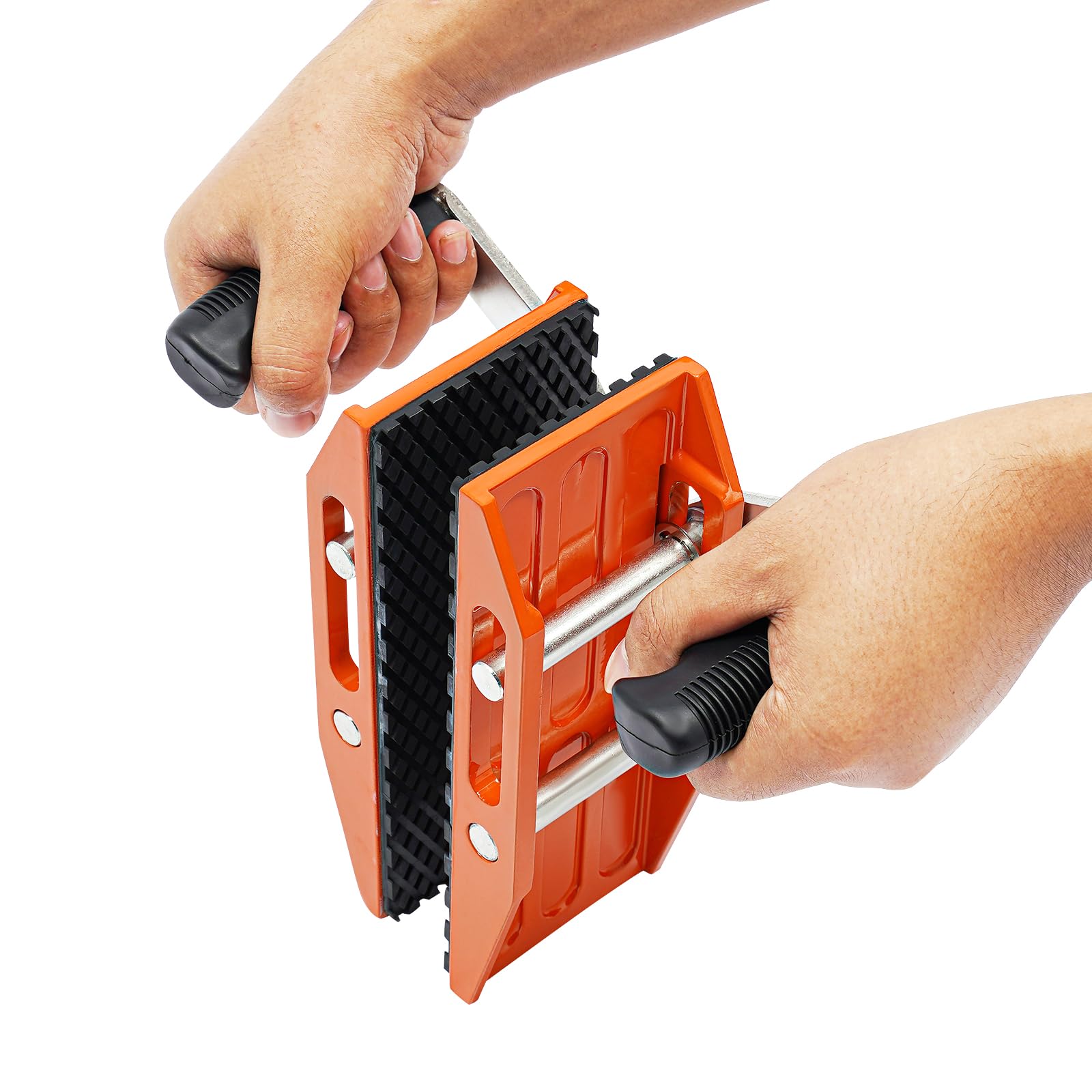 Double Handed Stone Panel Carry Lifter Tools, Panel Clamps, Granite Panel Lifter Tools for Handling Glass Plates Metal Plywood Concrete Surfaces up to 45mm Thick Orange