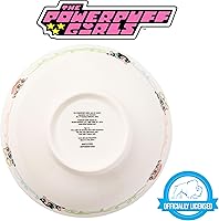 Vista 113 de Silver Buffalo The Powerpuff Girls Girl Power Featuring Blossom, Bubbles, and Buttercup Ceramic Ramen Noodle Rice Bowl with Chopsticks, Microwave
