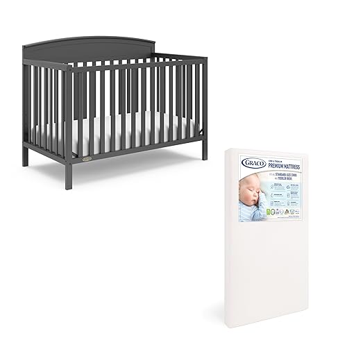 Miniatura 6 de Graco Benton - Cuna convertible 5 en 1 (certificado GREENGUARD Gold) con colchón de espuma premium para cuna y niños pequeños incluido - Gris Gris