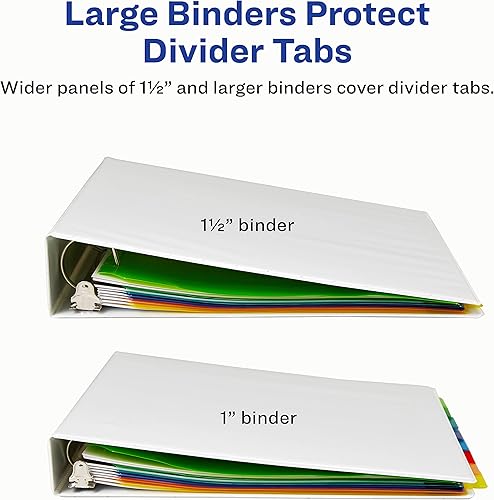 Miniatura 10 de Separadores Avery de plástico insertables con pestañas, 8 pestañas multicolores, none