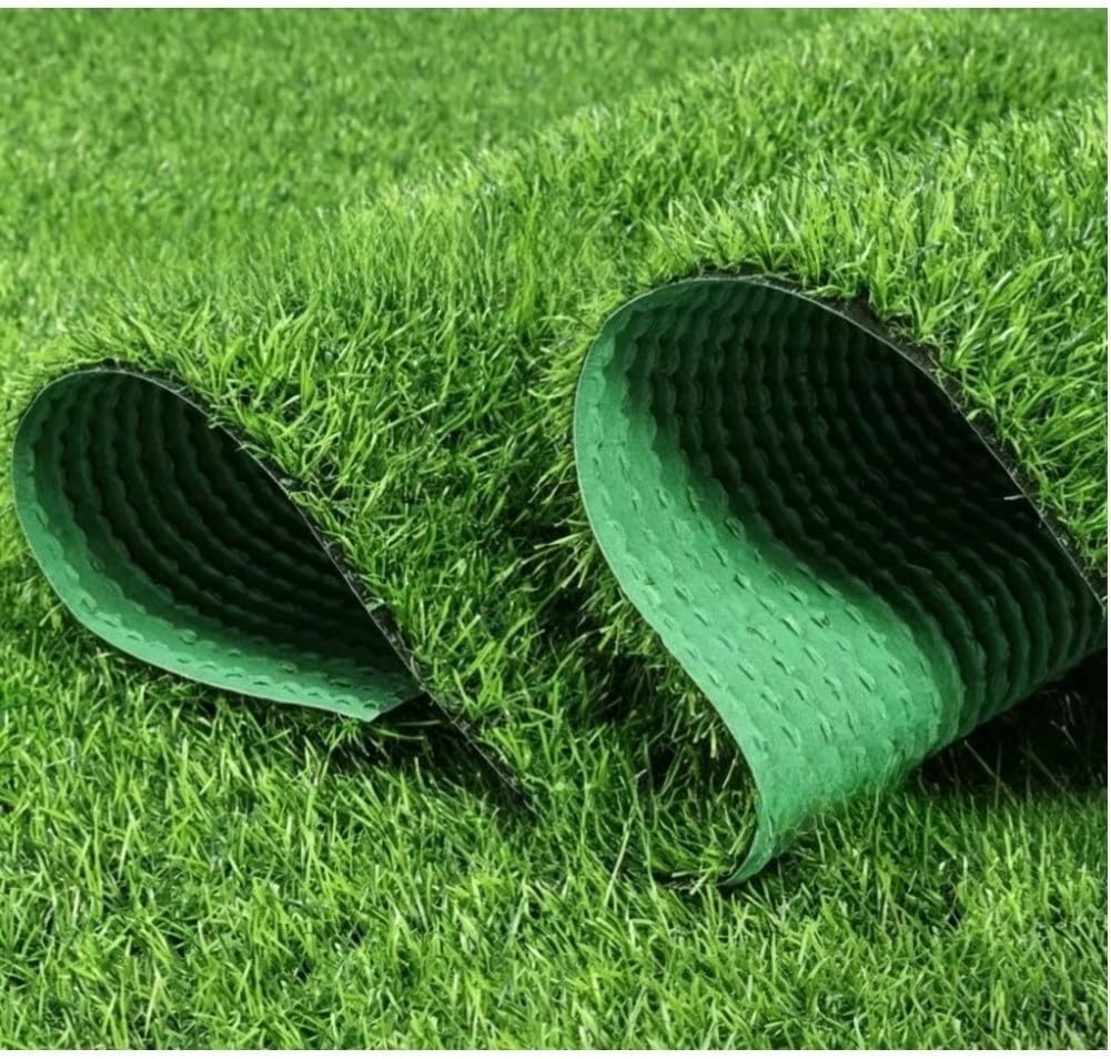Artificial Grass Turf with Drainage Holes, 2.5cm to 4.0cm Thick Synthetic Lawn for Garden, Patio, Pet Friendly UV Resistant Fake Grass Mat(2.5 Cents 50x60cm)