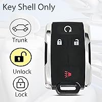 Vista 2 de Carcasa de llavero de repuesto Compatible con Chevy Silverado Colorado GMC Canyon Sierra 2014 2015 2016 2017 2018 2019 2020 2021 2022 2023 Control