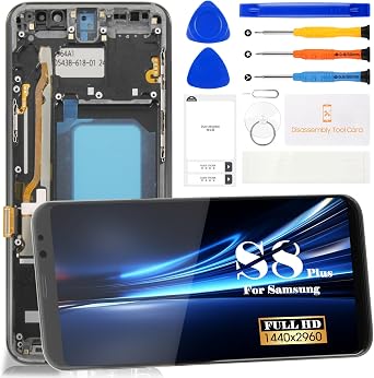 SRJTEK Incell for Samsung Galaxy S8 Plus LCD Replacement for Samsung Galaxy S8+ Display for Samsung S8+ Digitizer for SM-G955F SM-G955U Touch Screen Replacement Repair with FrameBlack