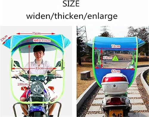 Miniatura 9 de YUANXIN Toldo para motocicleta, toldo para bicicleta eléctrica, toldo de almacenamiento para motocicleta, refugio para lluvia, paraguas transparente