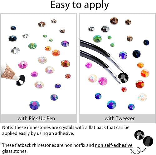 Miniatura 3 de 10000 unidades de diamantes de imitación verdes mixtos de 0.18 a 0.236 pulgadas con parte trasera plana para uñas, gemas de cristal redondas de