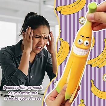 Amazon.com: Luckana Funny Banana Squeeze Toys, Stress Relief Fruit