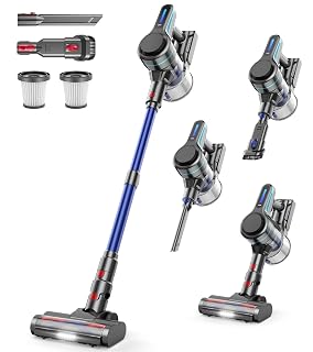 NADALY Cordless Vacuum Cleaner for Home, 8-in-1 Powerful Stick Vacuum Cordless with 45Mins Runtime, Anti-Tangle, Lightweight, 1.5L Dust Cup, Rechargeable Vacuum for Hardwood Floor Carpet Pet Hair - Amazon product rated Grade A