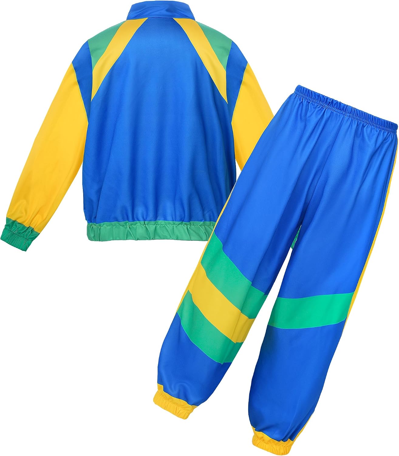 JerrisApparel Boys Girls 80s 90s Neon Tracksuit Kids Hip Hop Costume Retro Dance Sportswear Top Pants Sets Outfit