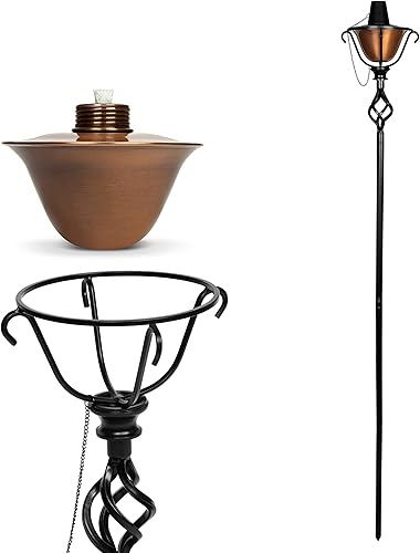 Vista 7 de BIRDROCK HOME Antorchas para exteriores, construcción duradera, diseño moderno, resistente a la intemperie, compatible con aceite de citronela