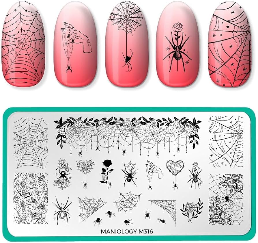 反逆の刃1：1フルメタルコスプレ周辺モデル 鑑賞用 手鍛造打 Amazon.com: Maniology Black Widow Nail Stamping Plate | Spooky
