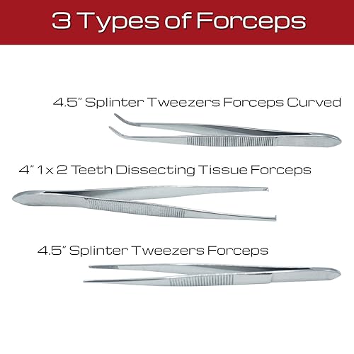 Miniatura 2 de Juego de 20 piezas de laboratorio avanzado de biología de acero inoxidable, anatomía, disección de estudiantes médicos, mango de cuchillo de cuero