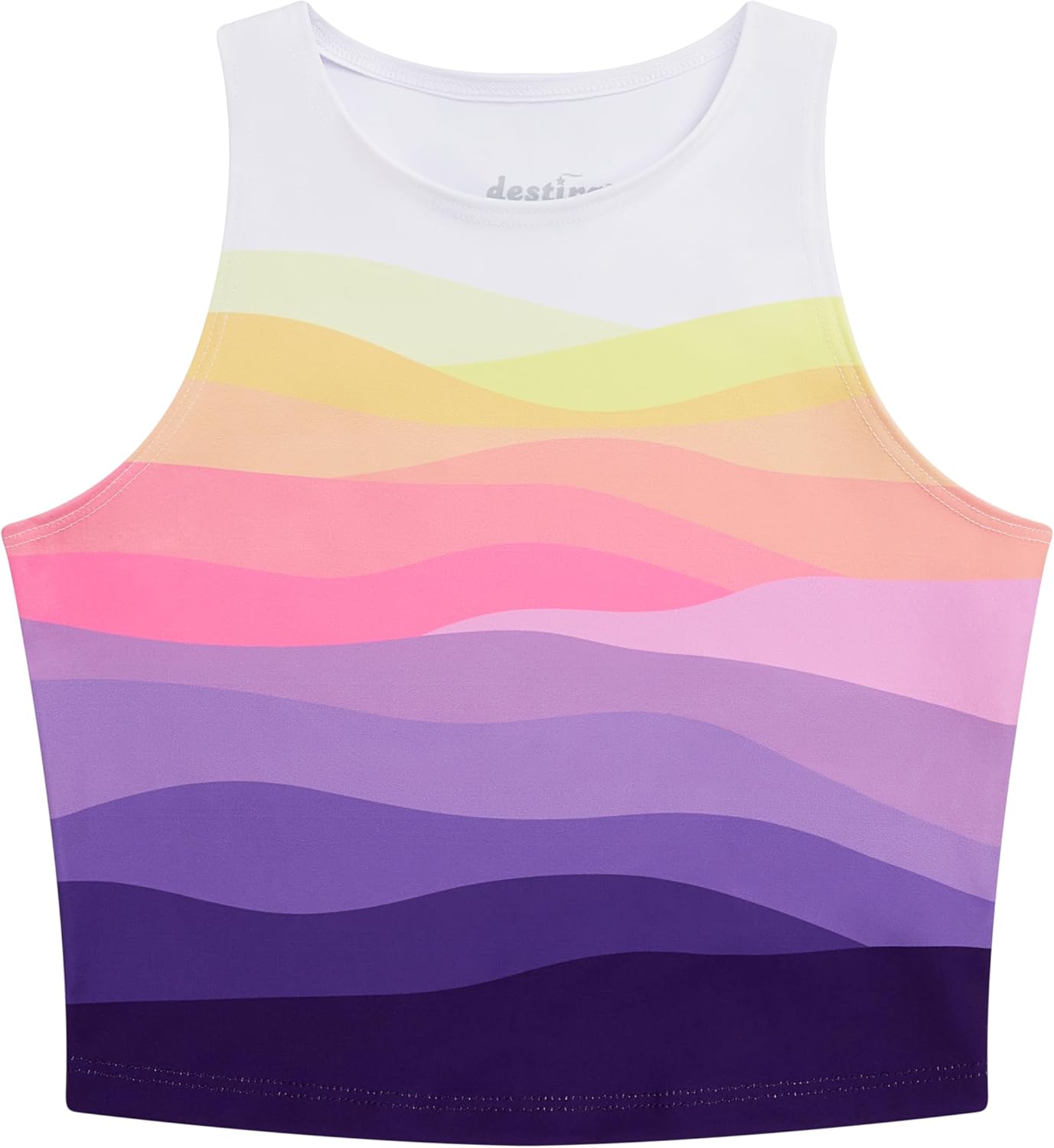Destira Girls Dance Crop Tank Top, Super Soft Athletic Top, Ideal for Gymnastics, Yoga, Workouts, Running