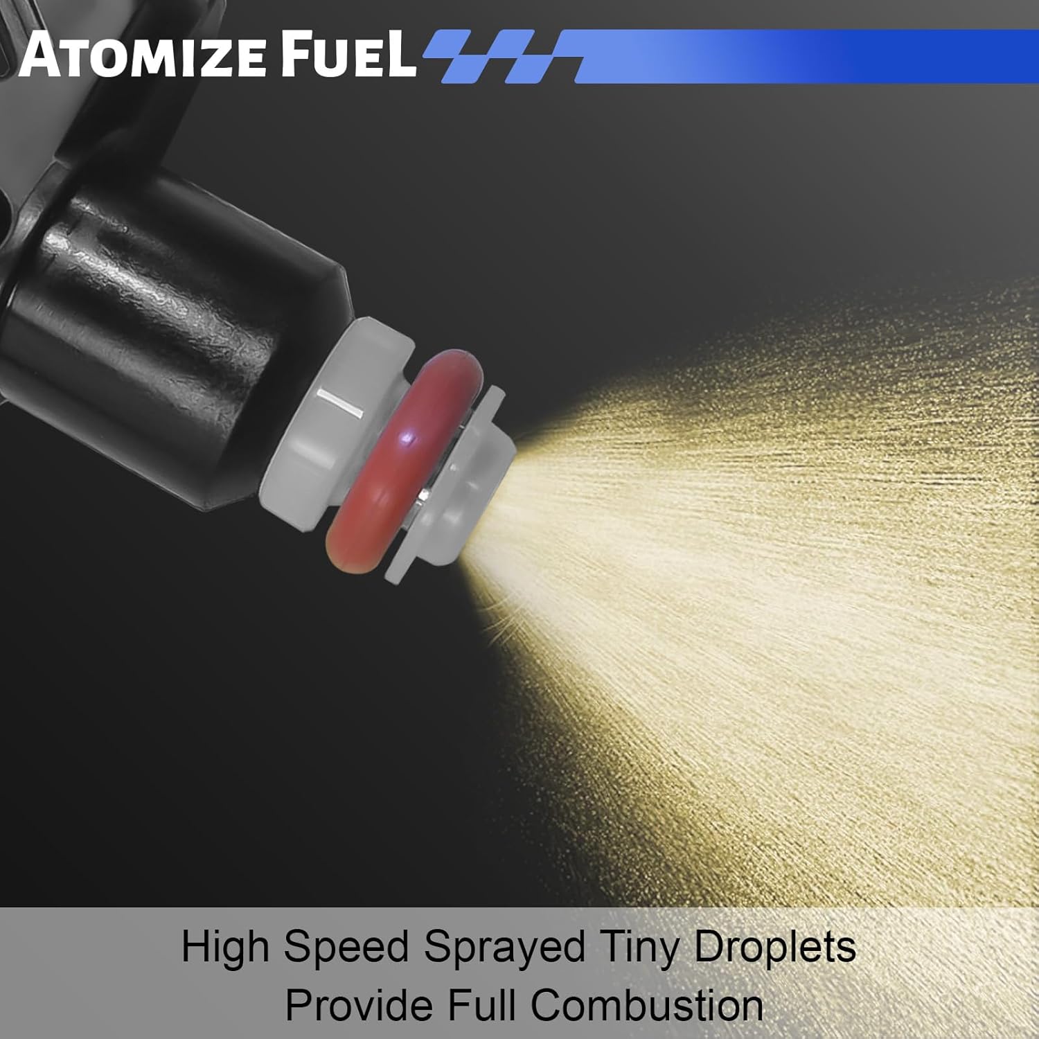 FJ338 Fuel Injectors (Only for 1.7L Engine) Fit for 2001 2002 2003 2004 2005 Honda Civic Replace# 842-12282, 89052650, Set of 4